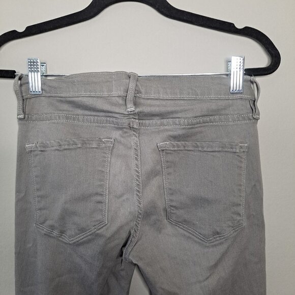 FRAME Le Skinny de Jeanne Satine Distressed Jeans 26 Grey - Picture 9 of 11